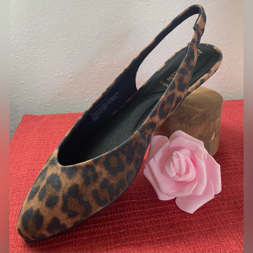 NWT… ANN KLEIN LEOPARD SLINGBACK FLATS - Picture 14 of 16